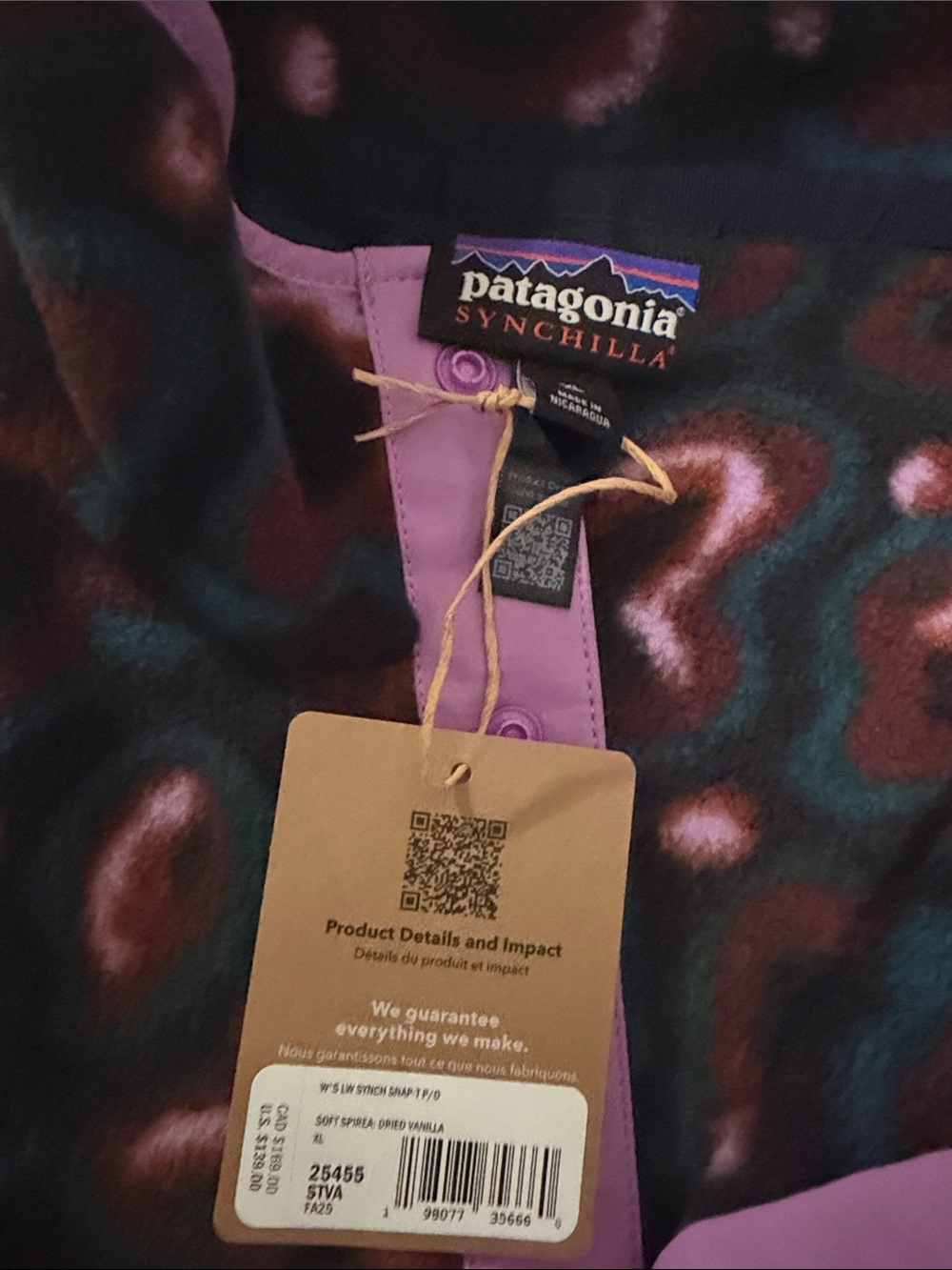 Patagonia Women's Synchilla Snap-T Fleece Pullover XL Soft Spirea Dried Vanilla - Picture 3 of 5